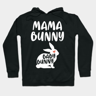 Womens Mama Bunny Baby Bunny Tshirt - Funny Couple Gift Shirt Hoodie